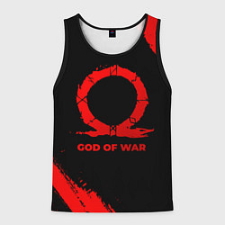 Майка-безрукавка мужская God of War - red gradient, цвет: 3D-черный