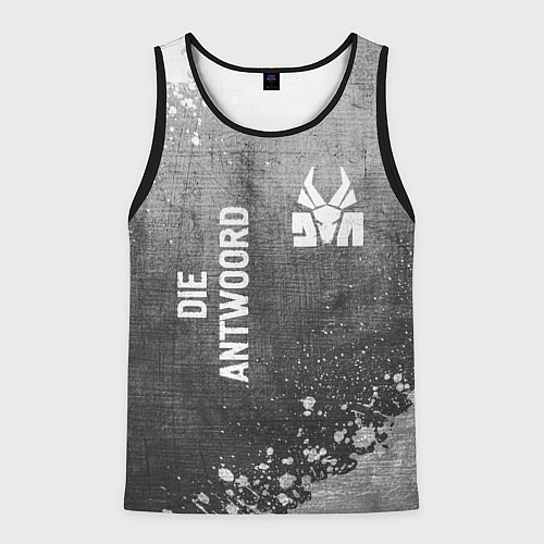 Мужская майка без рукавов Die Antwoord - grey gradient вертикально / 3D-Черный – фото 1