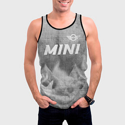 Майка-безрукавка мужская Mini - grey gradient посередине, цвет: 3D-черный — фото 2