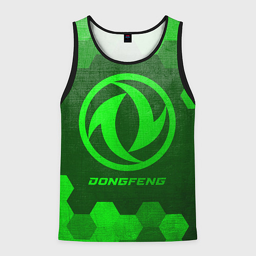 Мужская майка без рукавов Dongfeng - green gradient / 3D-Черный – фото 1