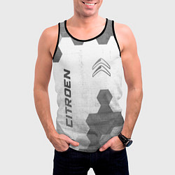 Майка-безрукавка мужская Citroen - white gradient вертикально, цвет: 3D-черный — фото 2