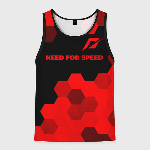 Мужская майка без рукавов Need for Speed - red gradient посередине / 3D-Черный – фото 1