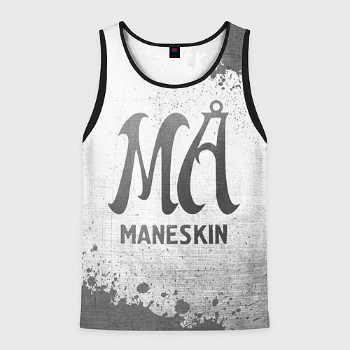 Мужская майка без рукавов Maneskin - white gradient / 3D-Черный – фото 1