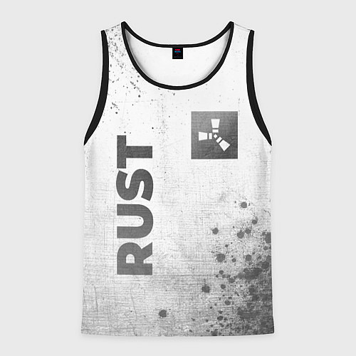 Мужская майка без рукавов Rust - white gradient вертикально / 3D-Черный – фото 1