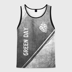 Мужская майка без рукавов Green Day - grey gradient вертикально