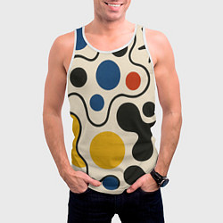 Майка-безрукавка мужская Пятна, цвет: 3D-белый — фото 2