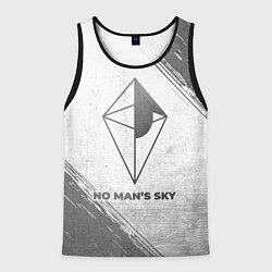 Майка-безрукавка мужская No Mans Sky - white gradient, цвет: 3D-черный