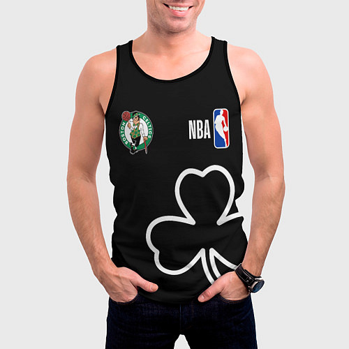 Мужская майка без рукавов Бостон Селтикс баскетбол / 3D-Черный – фото 3