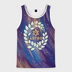 Мужская майка без рукавов Astro лого в венке из листьев