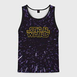 Мужская майка без рукавов Звёздные войны гиперпрыжок глитч