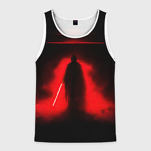 Мужская майка без рукавов Вейдер во тьме звёздные войны / 3D-Белый – фото 1