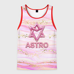 Мужская майка без рукавов Розовый лого Astro со стразами