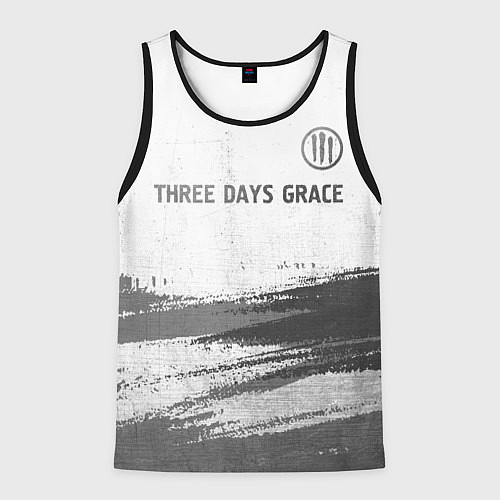 Мужская майка без рукавов Three Days Grace - white gradient посередине / 3D-Черный – фото 1