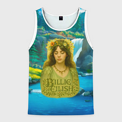 Мужская майка без рукавов Билли Айлиш на фоне природы