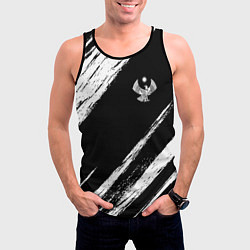 Майка-безрукавка мужская Дагестан - брызги, цвет: 3D-черный — фото 2