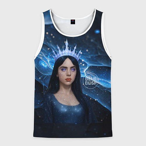 Мужская майка без рукавов Билли Айлиш в стиле снежной королевы / 3D-Белый – фото 1