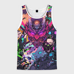 Майка-безрукавка мужская Стиль Cyberpunk, цвет: 3D-белый