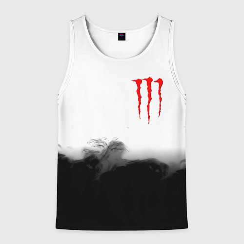 Мужская майка без рукавов Monster energy splash smoke / 3D-Белый – фото 1