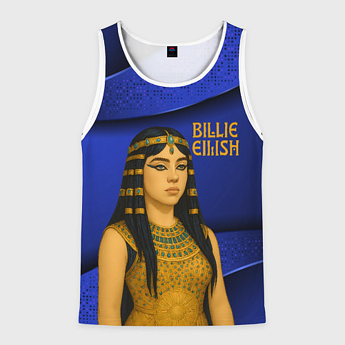 Мужская майка без рукавов Билли Айлиш в образе фараона / 3D-Белый – фото 1