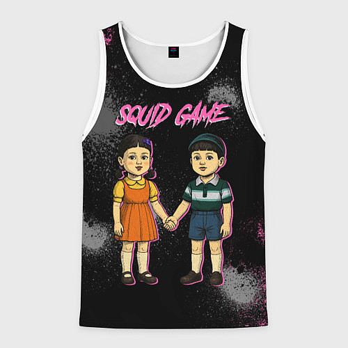 Мужская майка без рукавов Squid game 3 season / 3D-Белый – фото 1
