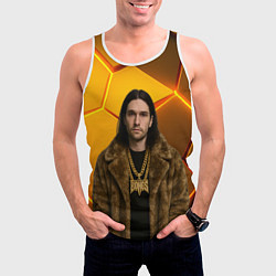 Майка-безрукавка мужская Bones с цепью в шубе, цвет: 3D-белый — фото 2