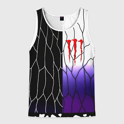 Мужская майка без рукавов Monster energy steel / 3D-Белый – фото 1