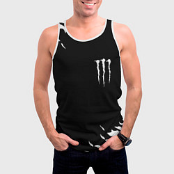 Майка-безрукавка мужская Monster energy fire white, цвет: 3D-белый — фото 2