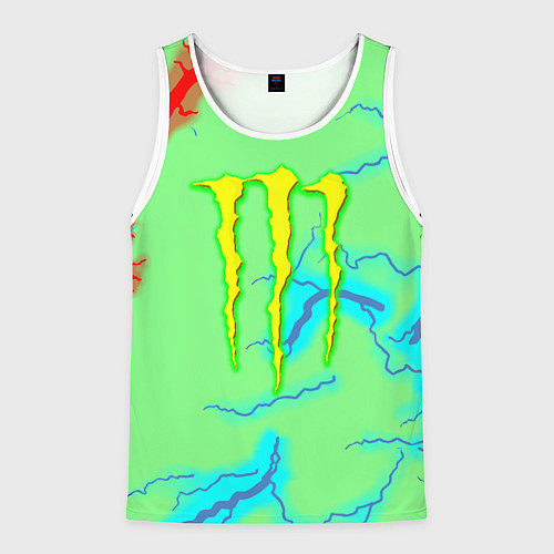 Мужская майка без рукавов Monster energy storm electrix / 3D-Белый – фото 1