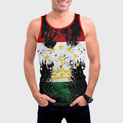 Майка-безрукавка мужская Таджикистан, цвет: 3D-красный — фото 2