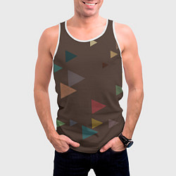 Майка-безрукавка мужская Осень палитра глубокий лес, цвет: 3D-белый — фото 2