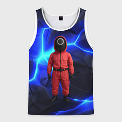 Мужская майка без рукавов Игра в кальмара страж треугольник