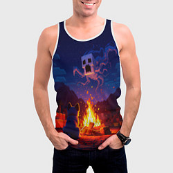 Майка-безрукавка мужская Собака и гаст, цвет: 3D-белый — фото 2