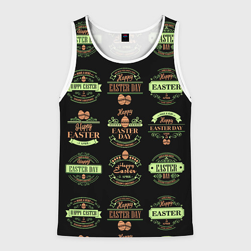 Мужская майка без рукавов Easter holidays / 3D-Белый – фото 1