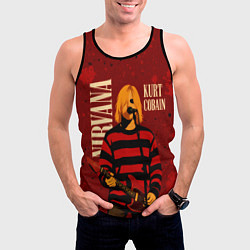 Майка-безрукавка мужская Нирвана, гранж из 90-х, цвет: 3D-черный — фото 2