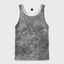 Майка-безрукавка мужская Абстракция - grey polished chip, цвет: 3D-белый