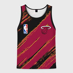 Майка-безрукавка мужская Майами Хит - цвета команды, цвет: 3D-черный