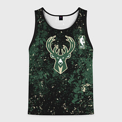 Майка-безрукавка мужская Милуоки Бакс - баскетбол, цвет: 3D-черный