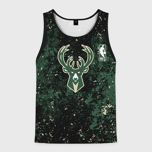 Мужская майка без рукавов Милуоки Бакс - баскетбол / 3D-Черный – фото 1