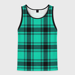 Мужская майка без рукавов Checkered turquoise