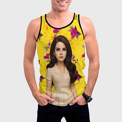 Майка-безрукавка мужская Lana Del Rey образ куклы, цвет: 3D-черный — фото 2