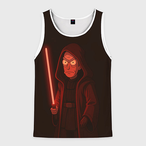 Мужская майка без рукавов Рик - владыка ситх / 3D-Белый – фото 1