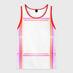 Мужская майка без рукавов Neon white orange pink