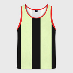 Мужская майка без рукавов Color light green black line