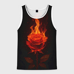 Мужская майка без рукавов Flaming rose