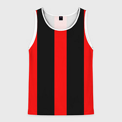 Мужская майка без рукавов Color black red lines