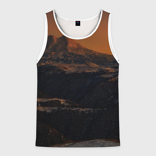 Мужская майка без рукавов Эльбрус / 3D-Белый – фото 1