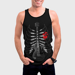 Майка-безрукавка мужская Rock guitar ribs, цвет: 3D-черный — фото 2