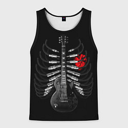 Майка-безрукавка мужская Rock guitar ribs, цвет: 3D-черный