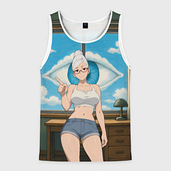 Мужская майка без рукавов Dandadan Seiko в комнате указывает