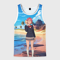 Мужская майка без рукавов Дандадан Сиратори Айра с ракушкой в руках